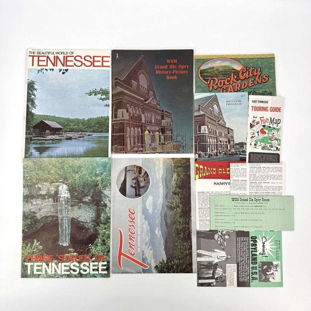 VTG Lot Tennessee 1970s Pictorial Guide Tourists Booklets Brochures Pamphlets